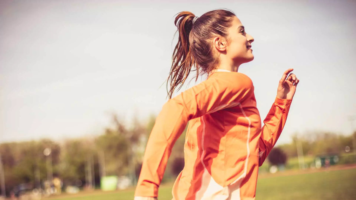 Energisk dame løper