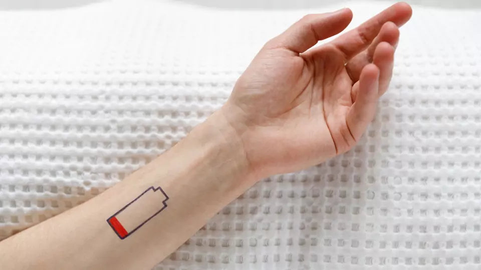 Fatigue symptomer, person uten energi 