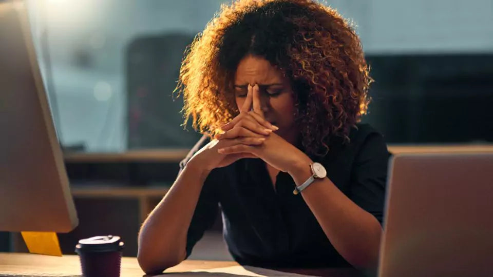 En trett og nedstemt person 